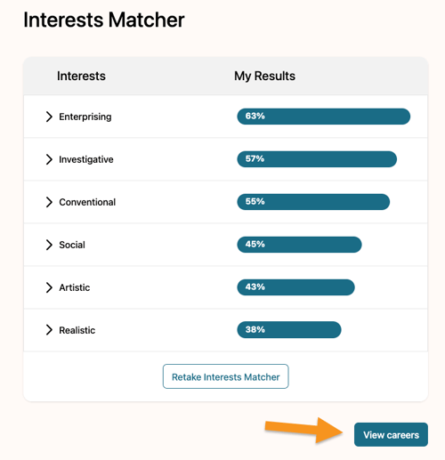 08142025_Interests Matcher Arrow to View Careers
