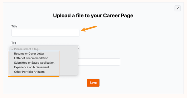 My Career Page Tag File