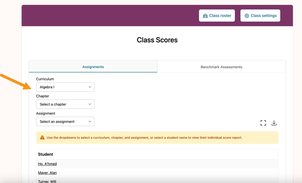 Student scores 09.05
